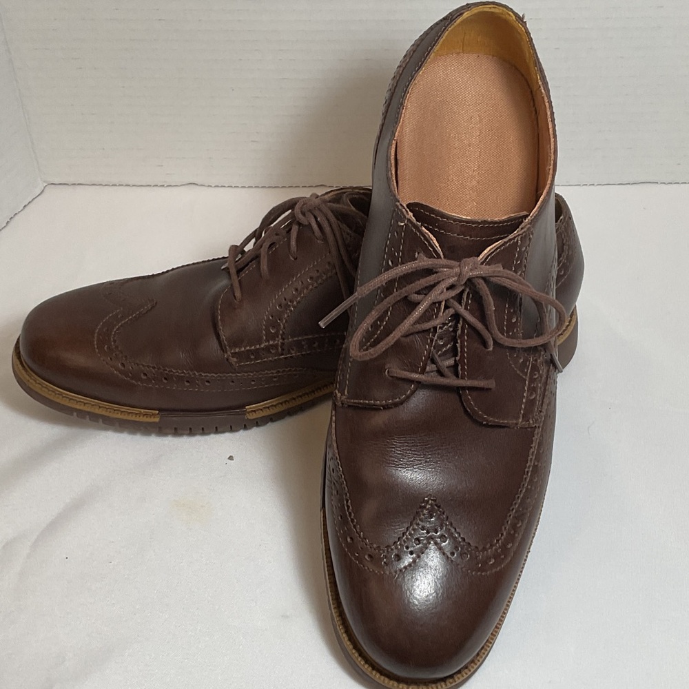 Cole Haan Dark Brown Mens Leather Oxfords